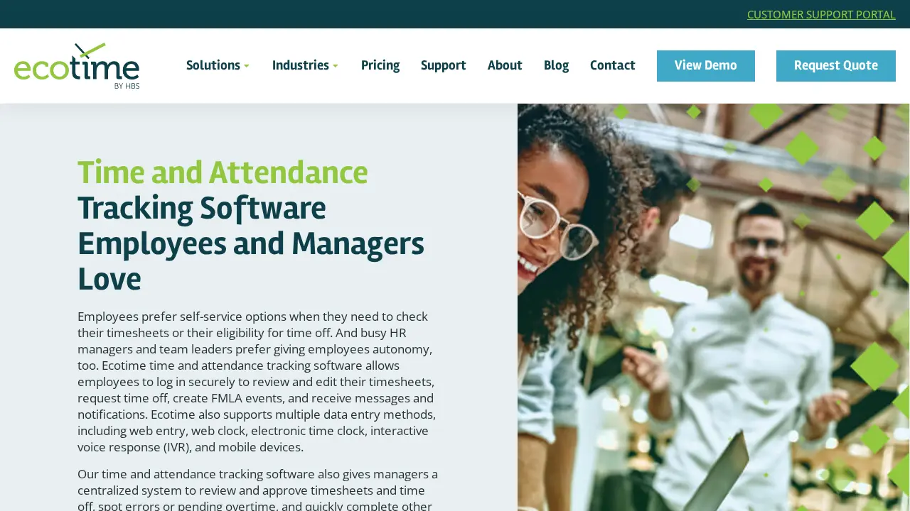 Huntington Business Systems page