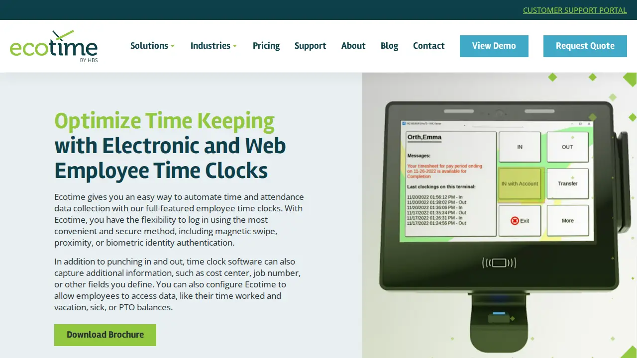 Huntington Business Systems page