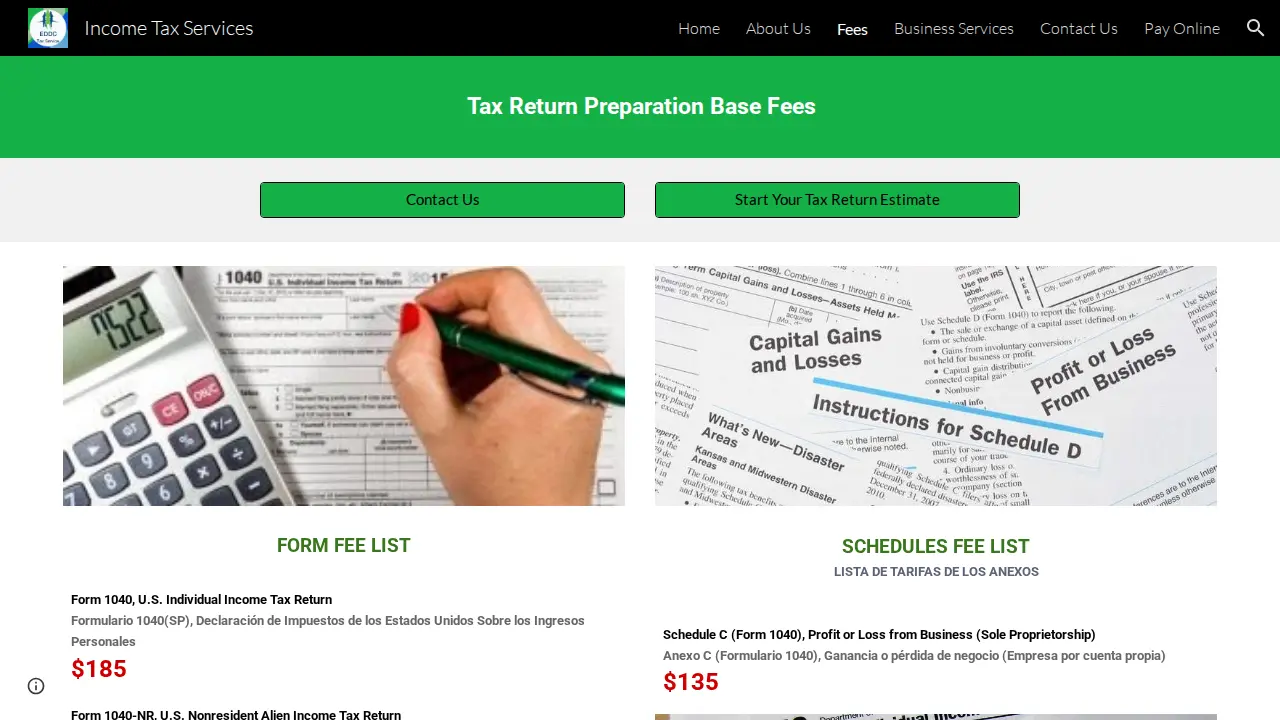 EDDC Tax Service page