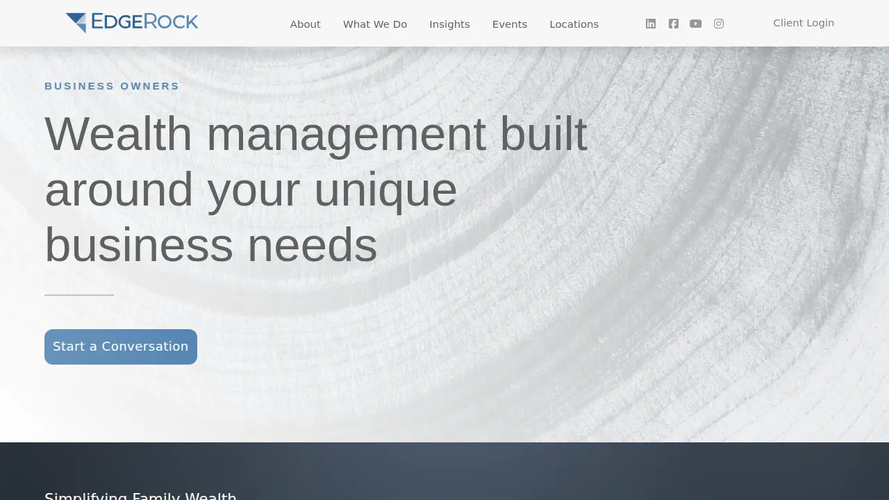 EdgeRock Wealth Management page
