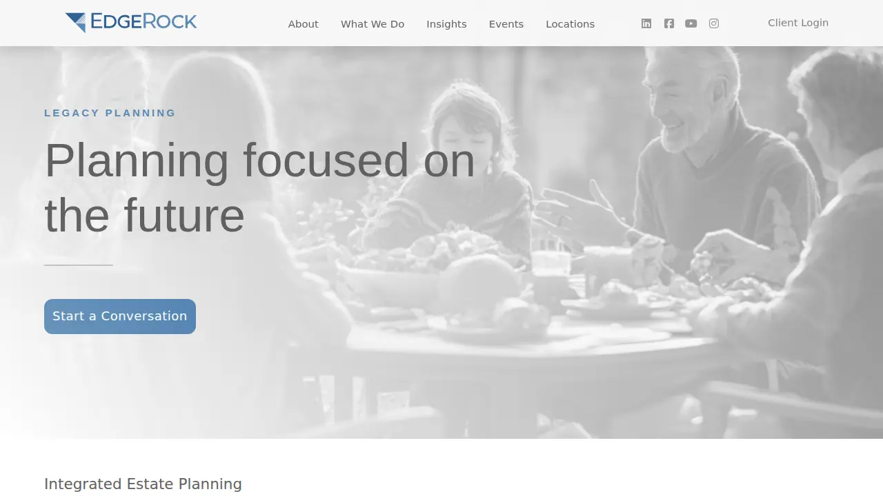 EdgeRock Wealth Management page