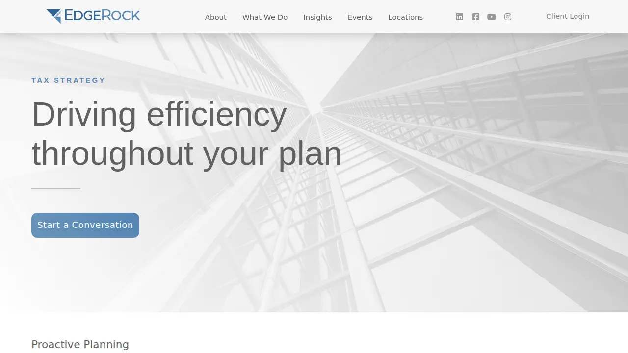 EdgeRock Wealth Management page