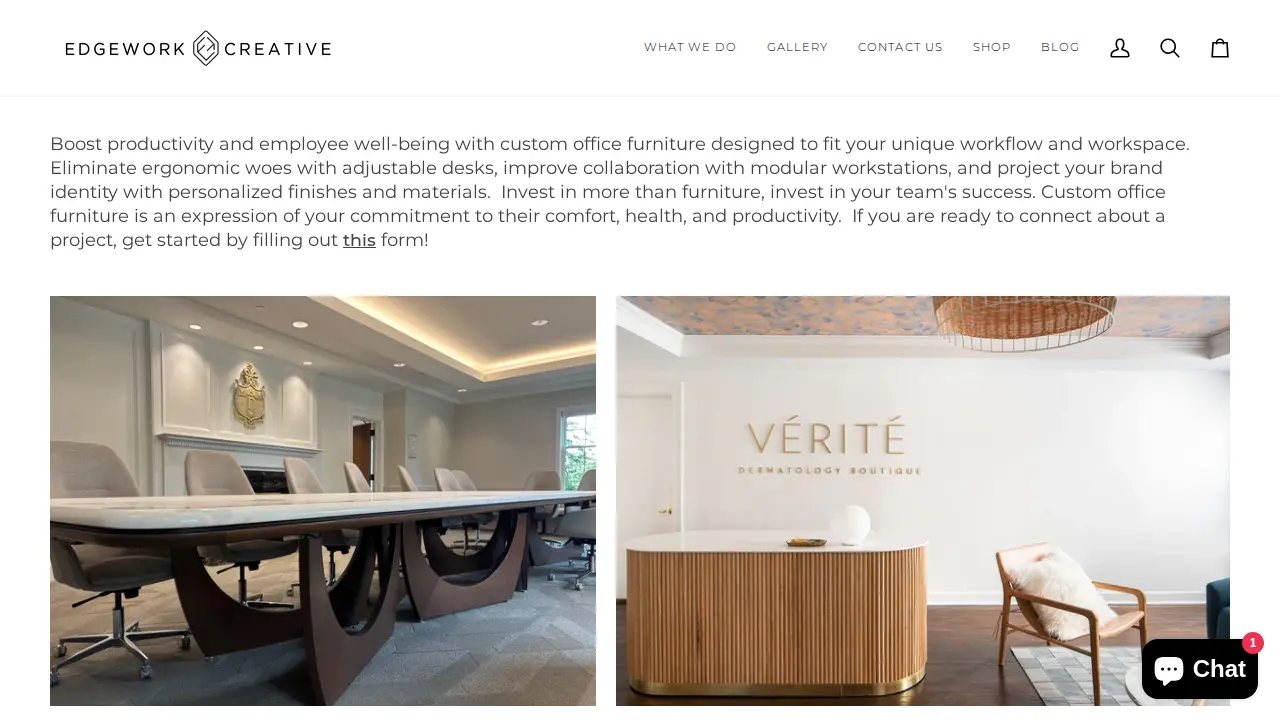 Edgework Creative page