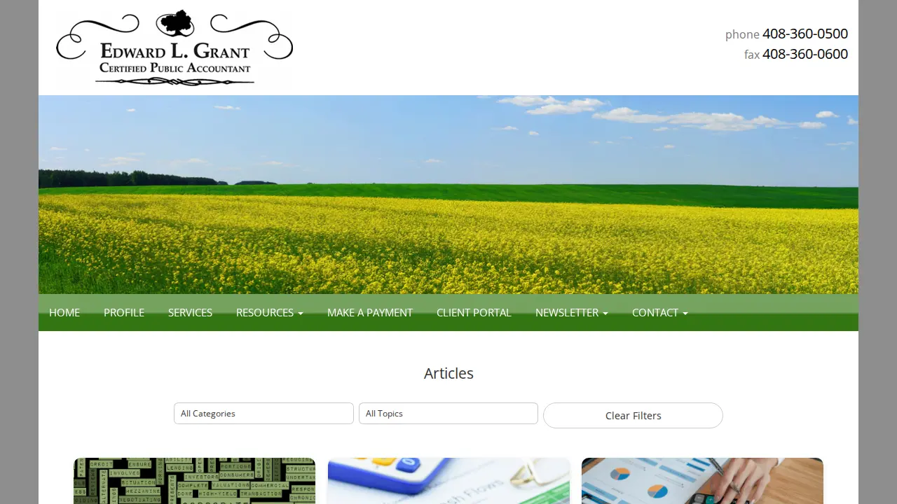 Edward L. Grant, CPA page
