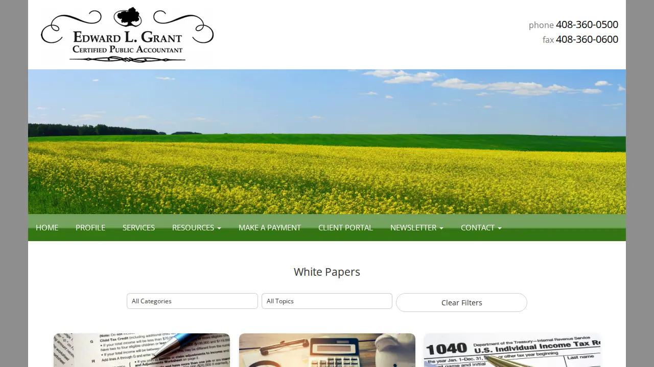 Edward L. Grant, CPA page