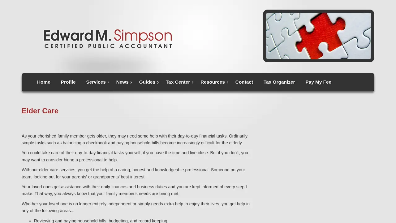 Edward M. Simpson, CPA page