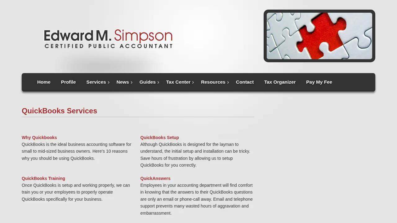 Edward M. Simpson, CPA page