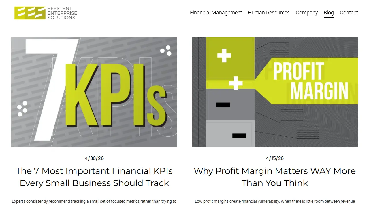 Efficient Enterprise Solutions page