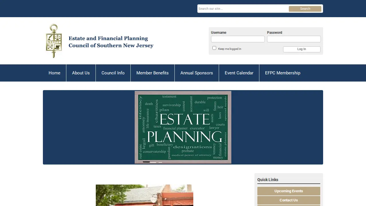Estate and Financial Planning Council of Southern New Jersey page