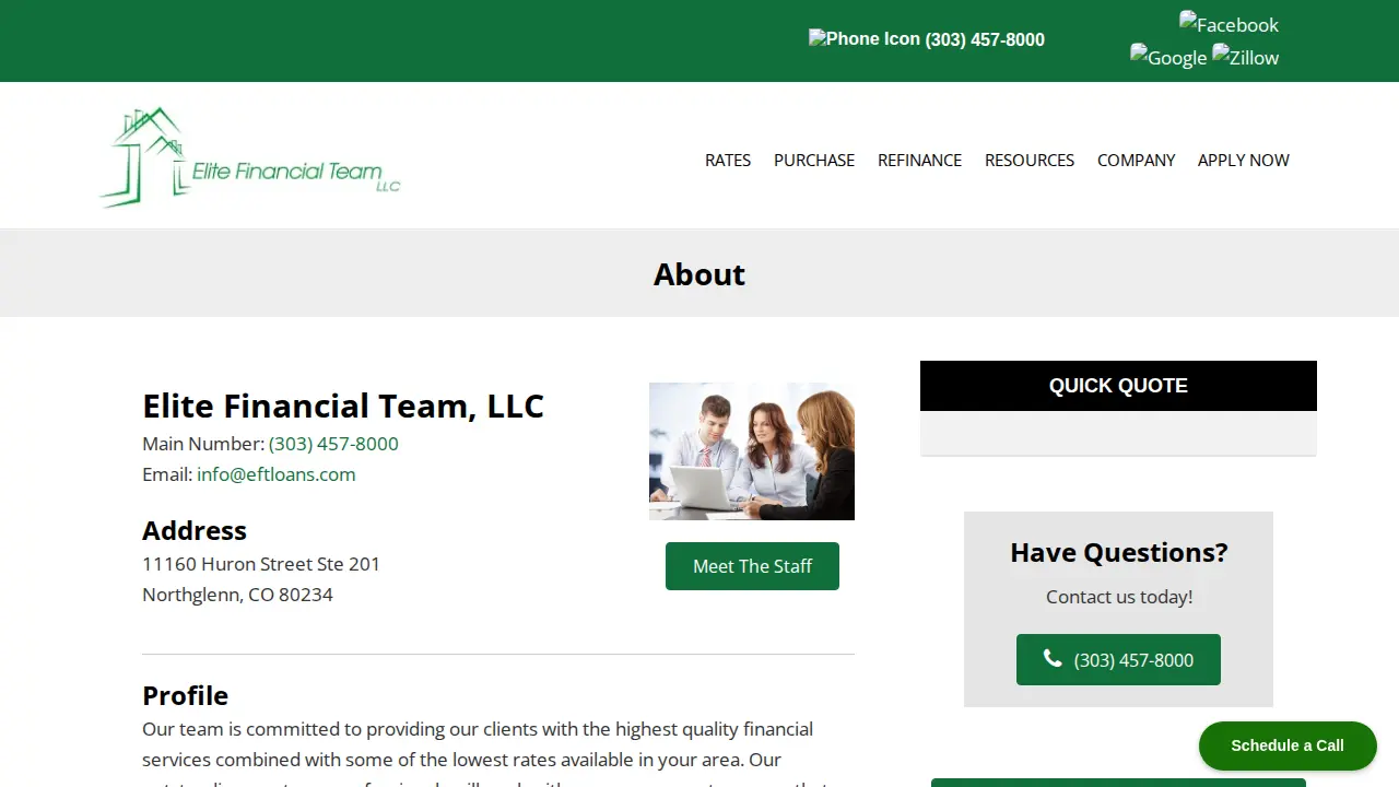 Elite Financial Team, LLC page