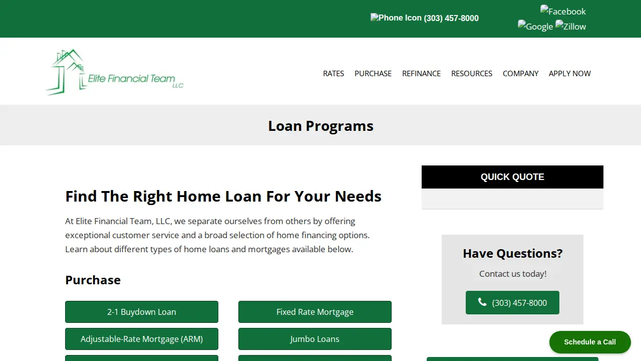 Elite Financial Team, LLC page