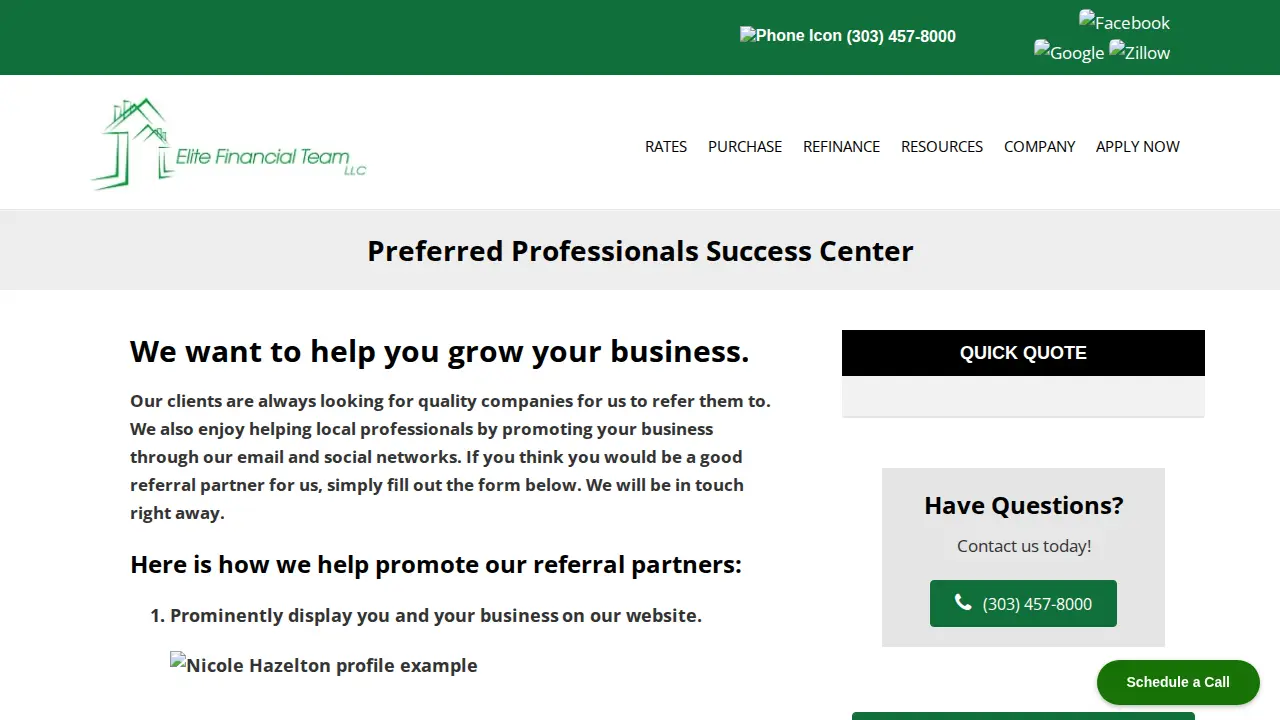 Elite Financial Team, LLC page