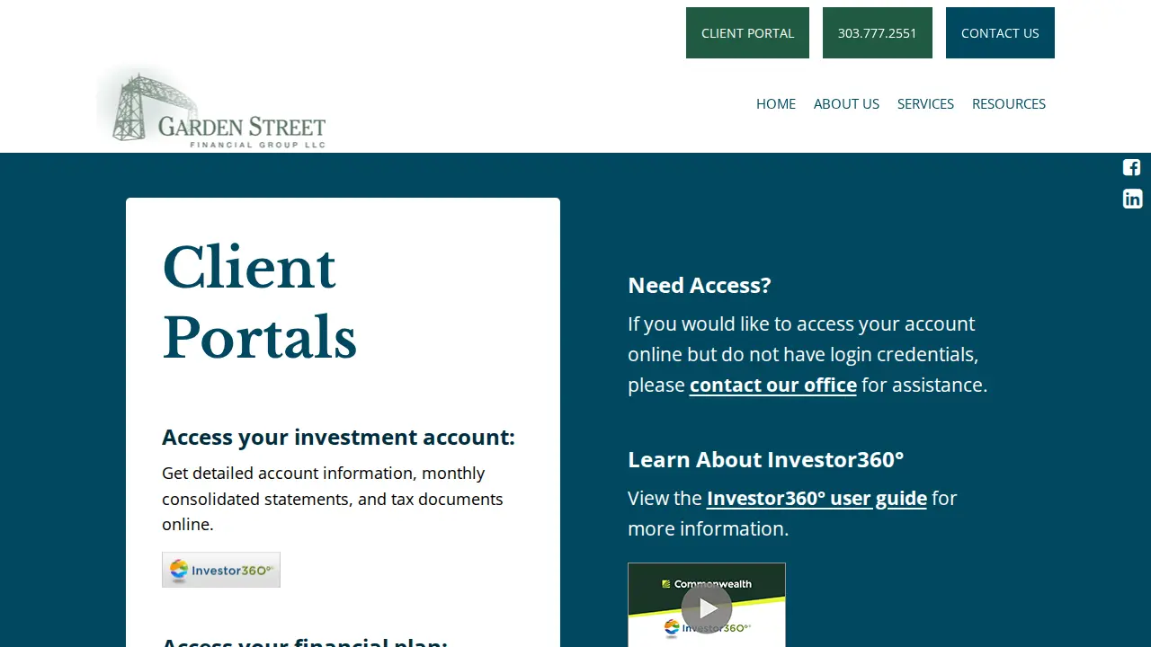 Garden Street Financial Group page