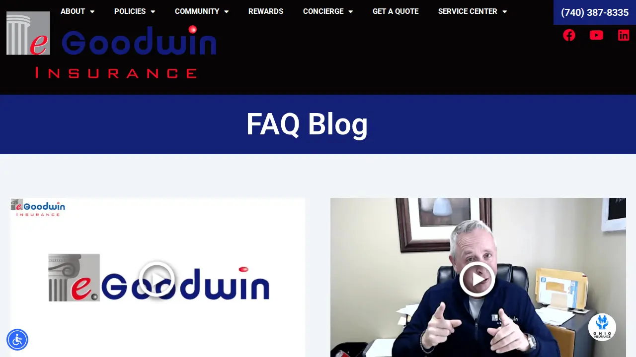eGoodwin Insurance Agency page