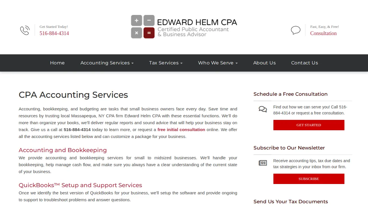 Edward Helm CPA page