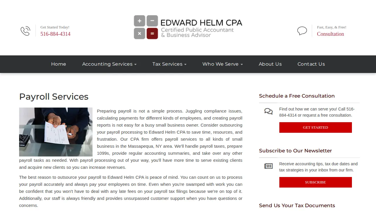 Edward Helm CPA page