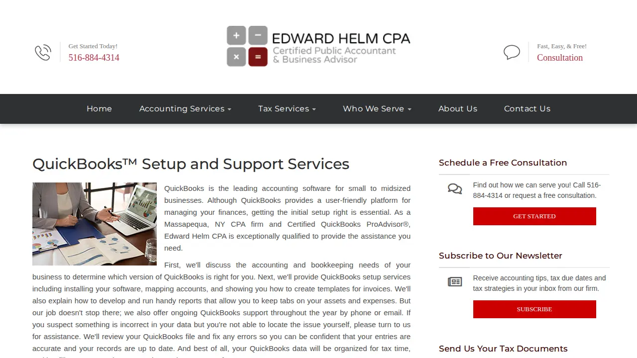 Edward Helm CPA page