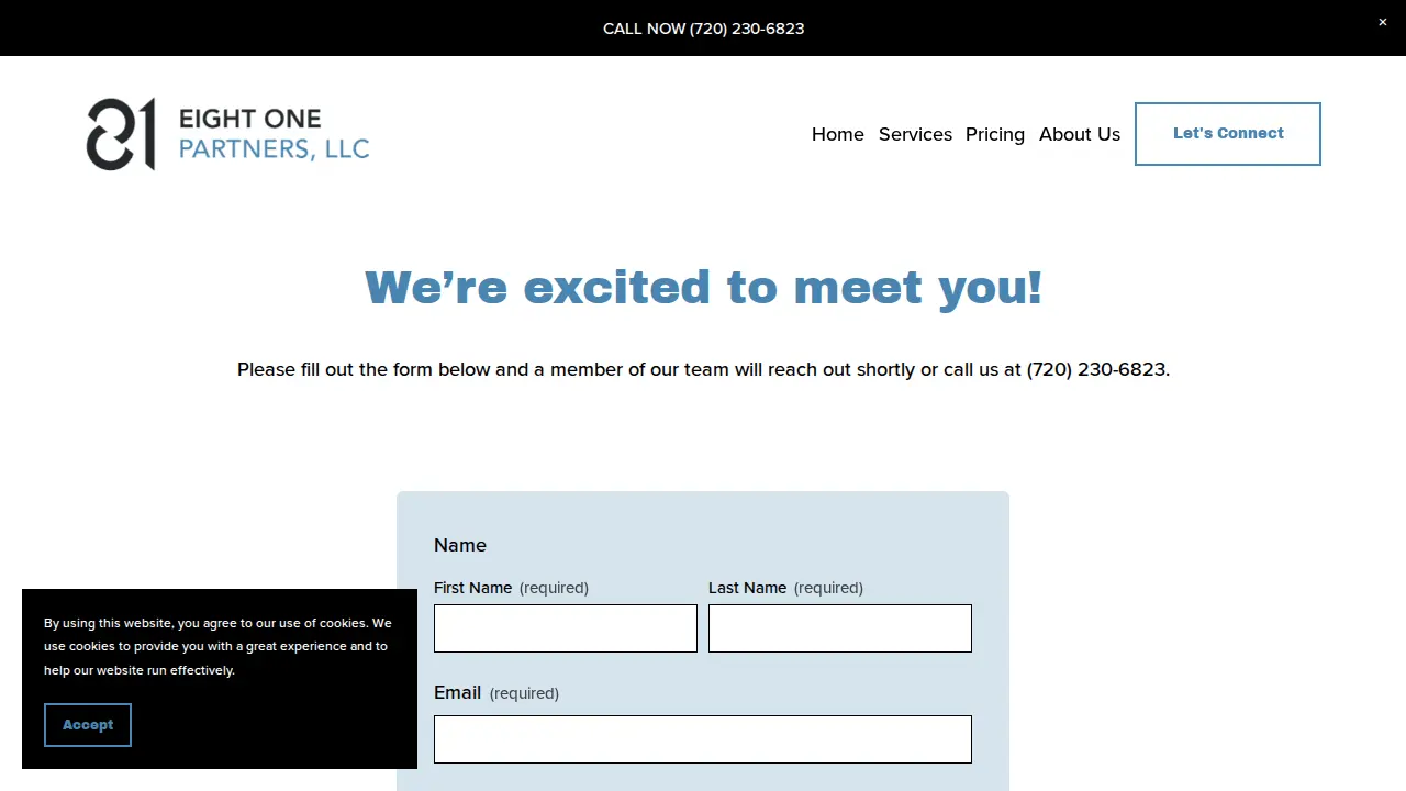 Eight One Partners, LLC page