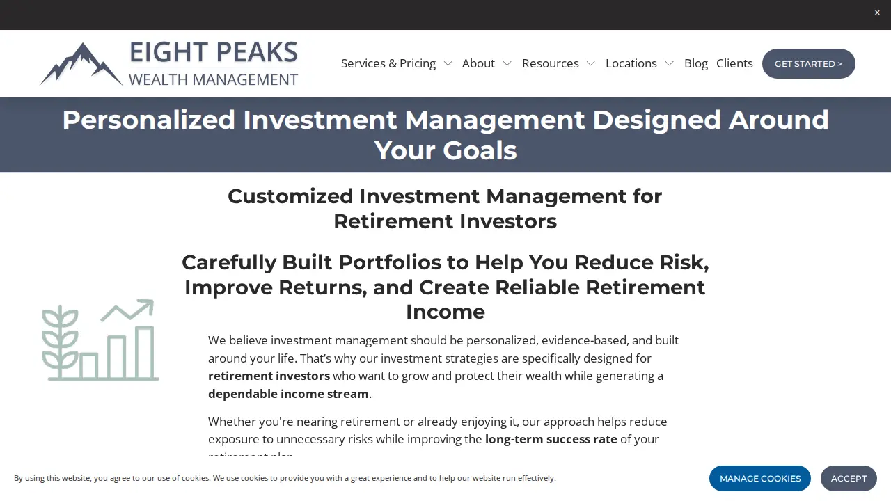 Eight Peaks Wealth Management page