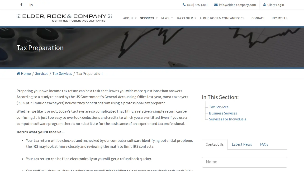 Elder & Company CPA's page
