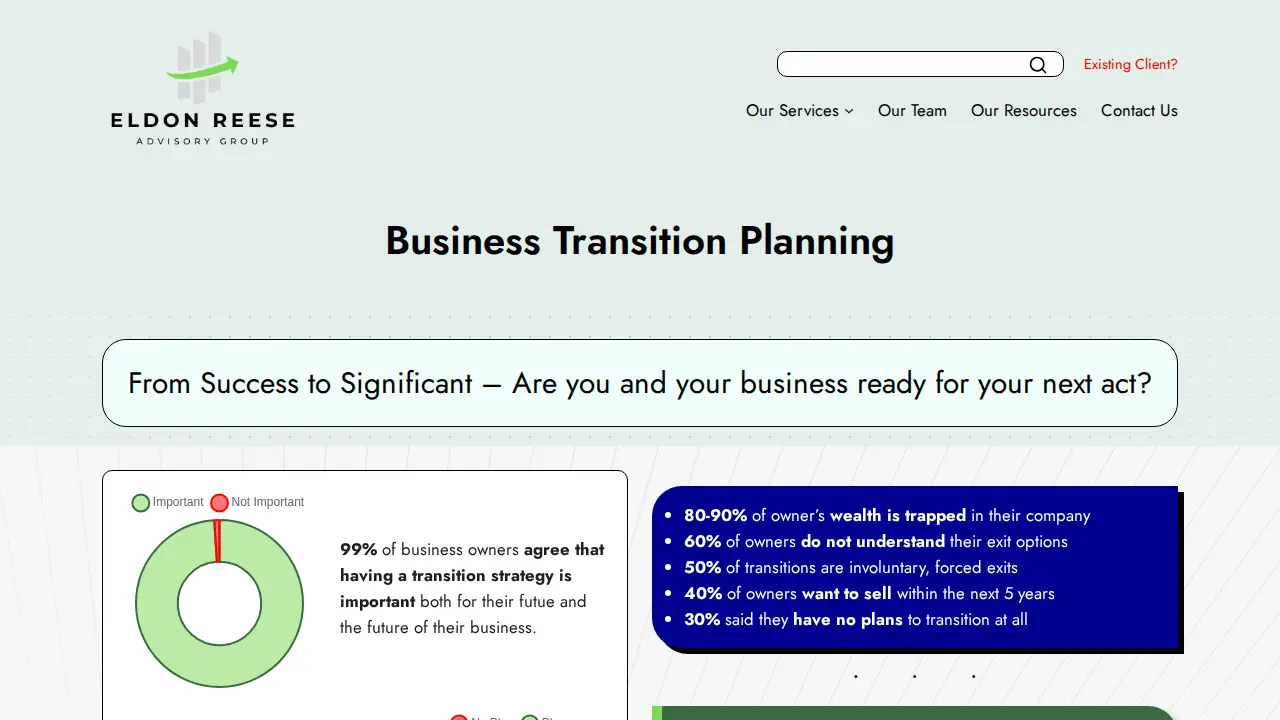 Eldon Reese Advisory Group page