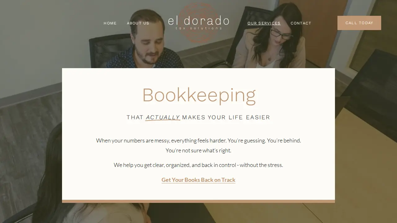 El Dorado Tax Solutions page