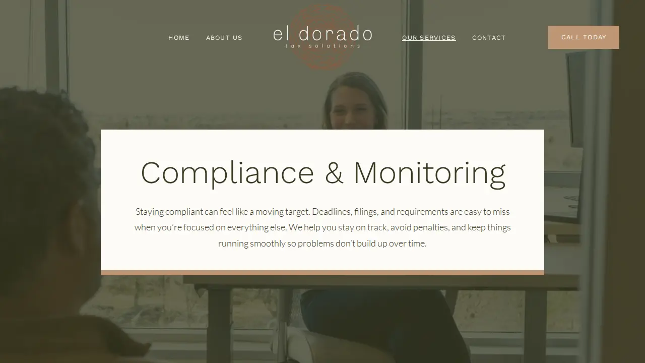 El Dorado Tax Solutions page