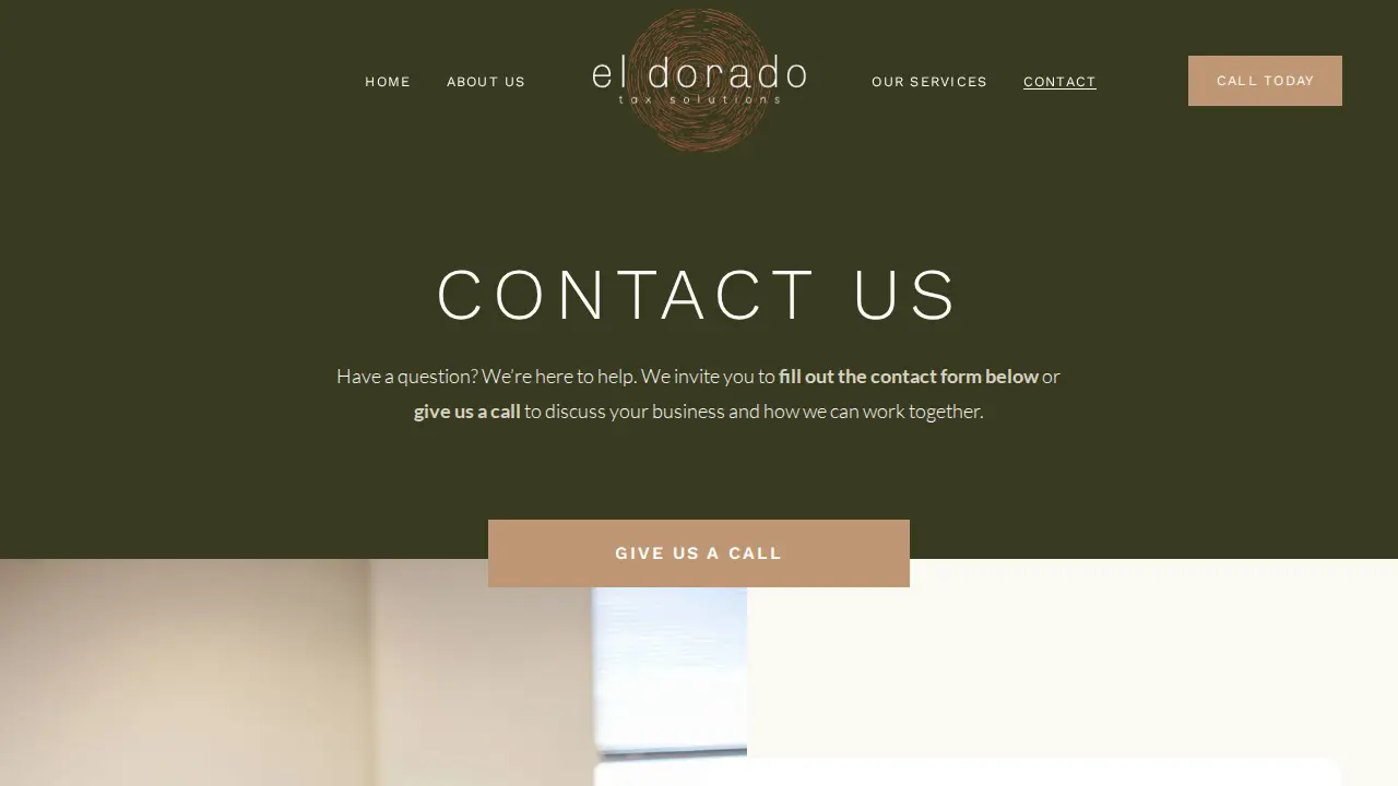 El Dorado Tax Solutions page