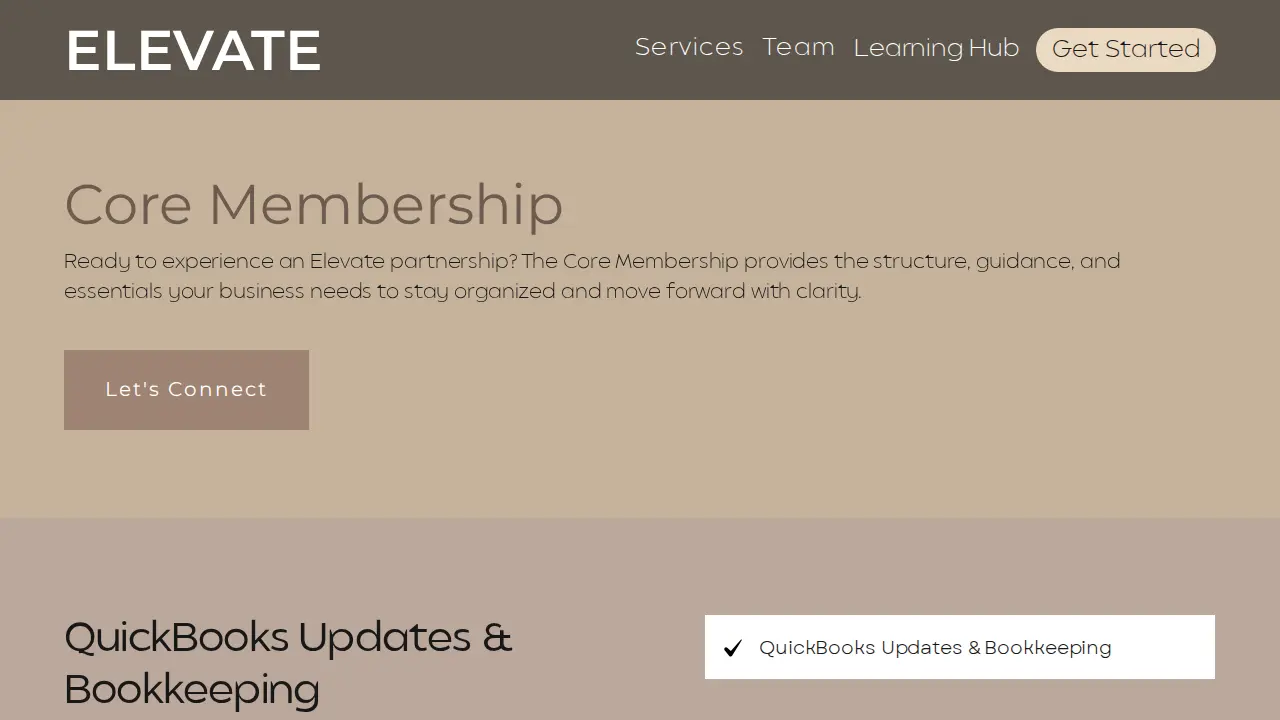 Elevate Consulting Group page