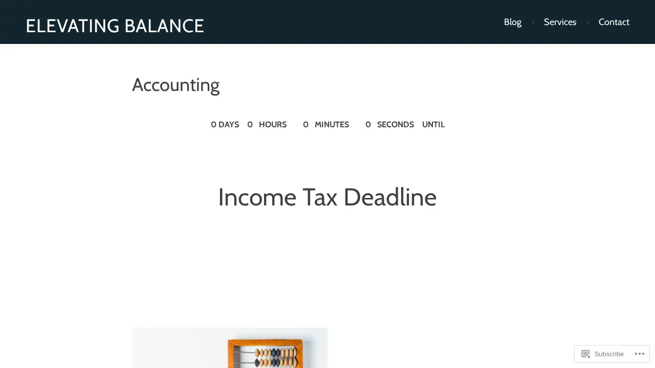 Elevating Balance page