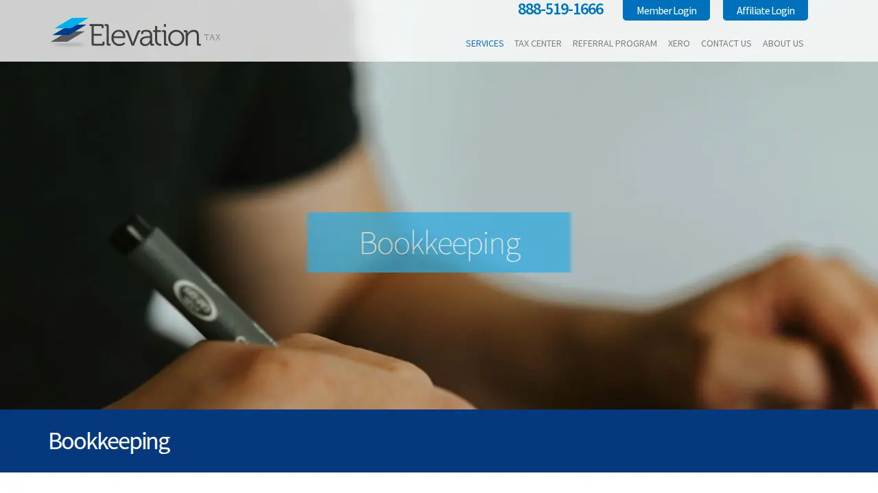 Elevation Tax page