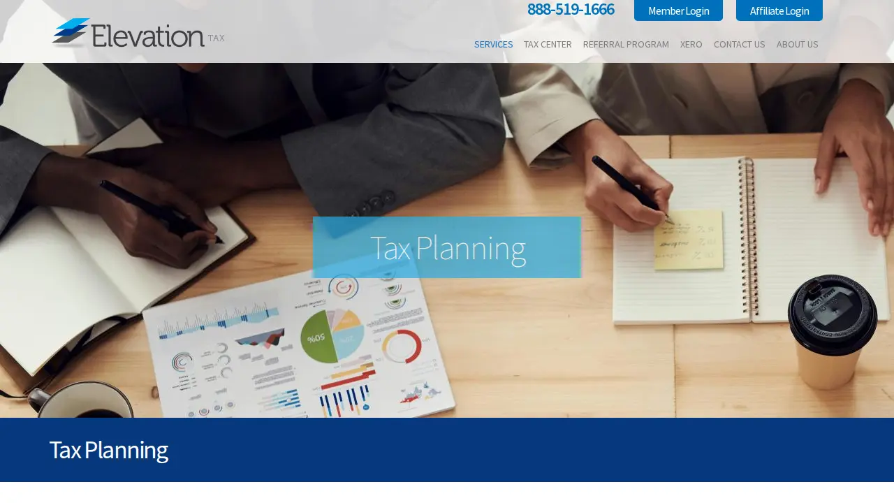 Elevation Tax page