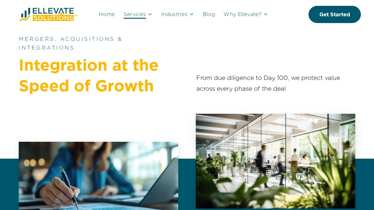 Ellevate Solutions page