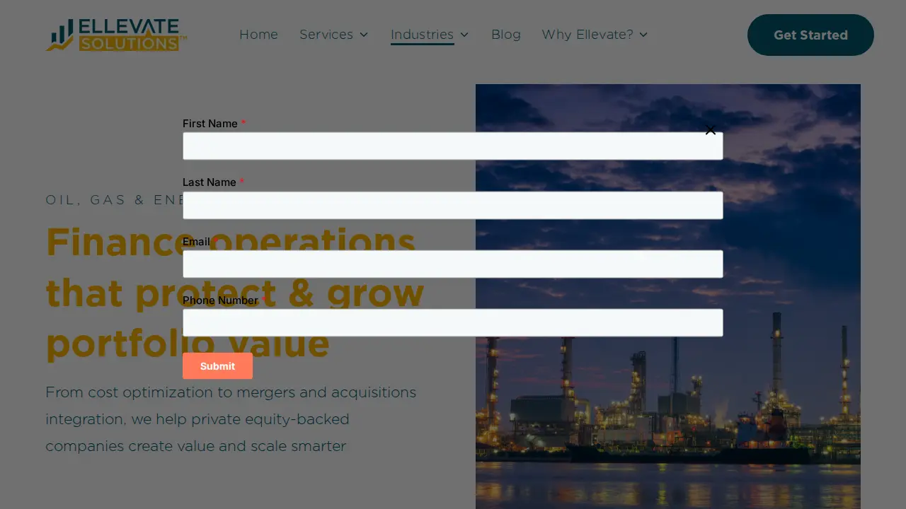 Ellevate Solutions page