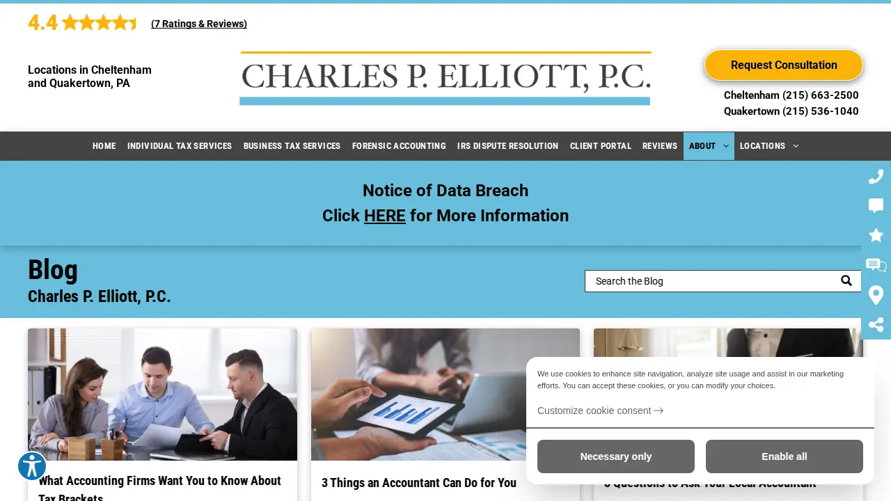 Charles P. Elliott, P.C. page