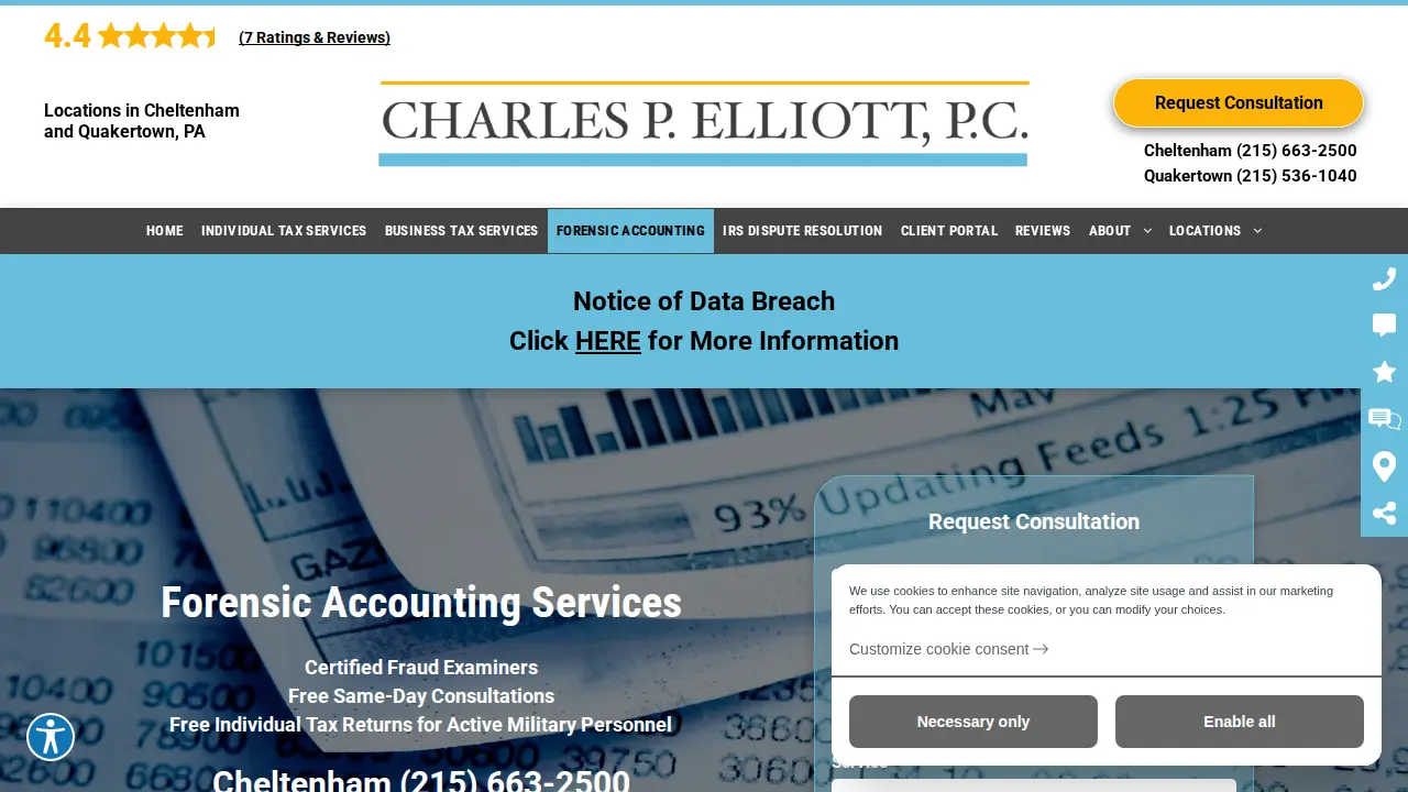Charles P. Elliott, P.C. page