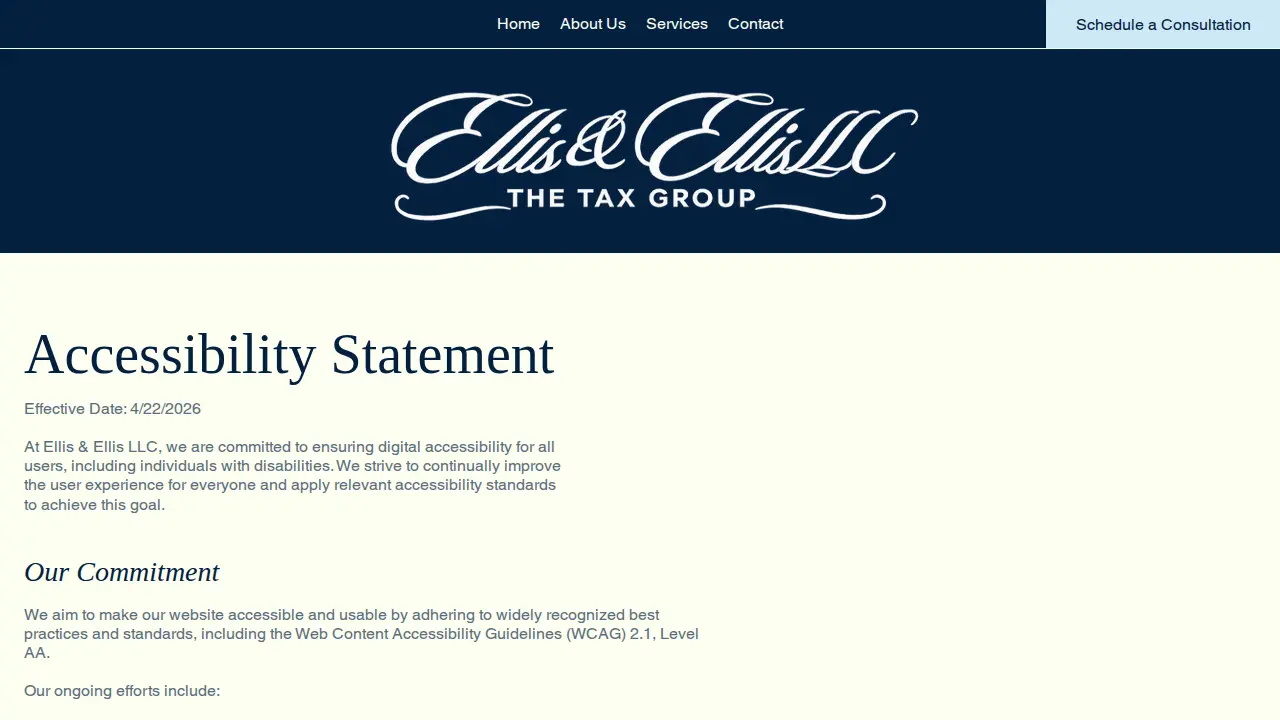 Ellis and Ellis LLC page