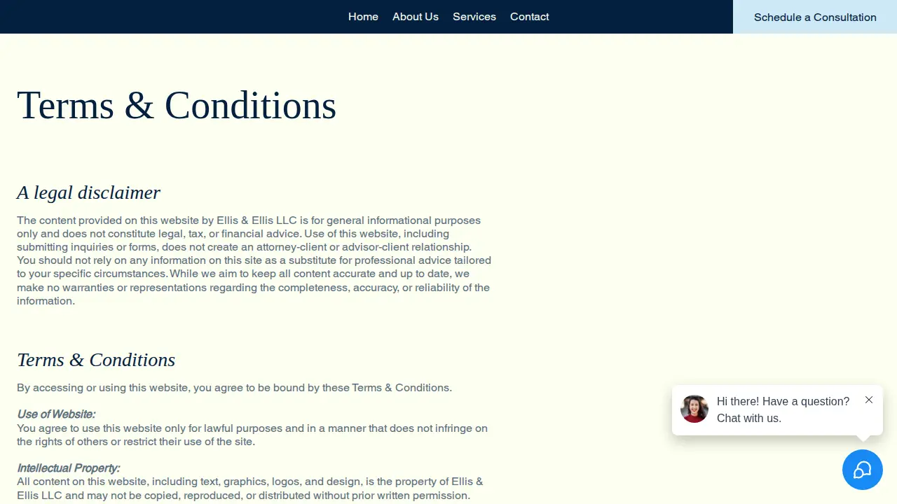Ellis and Ellis LLC page