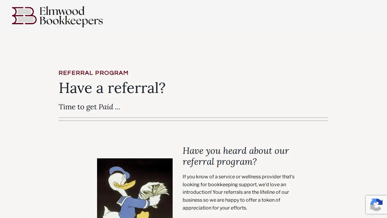 Elmwood Bookkeepers page