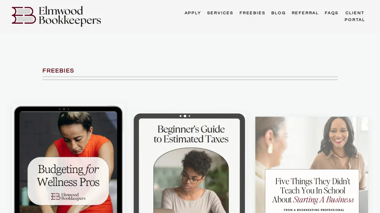 Elmwood Bookkeepers page