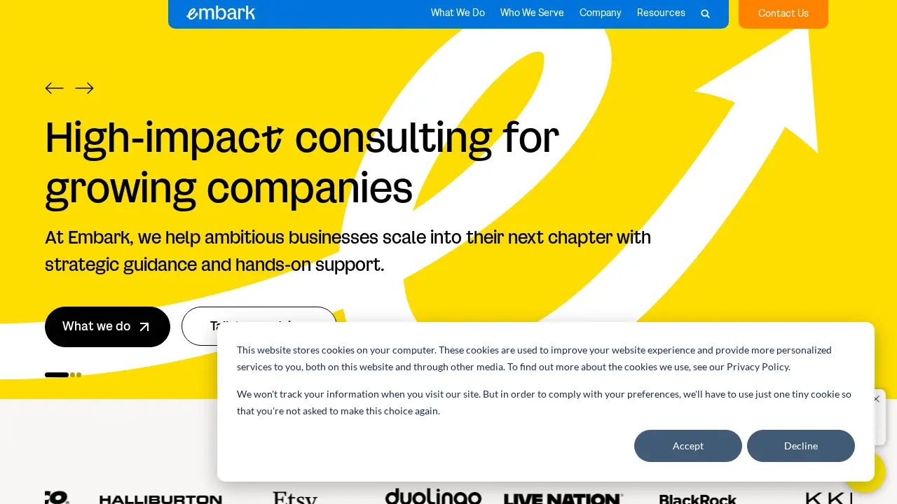 Embark website