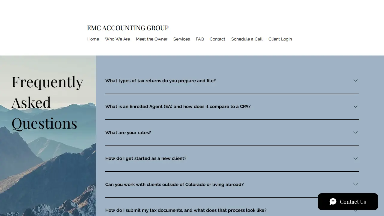 EMC Accounting Group page