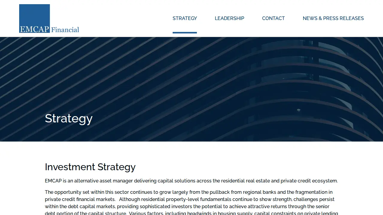 EMCAP Lending page