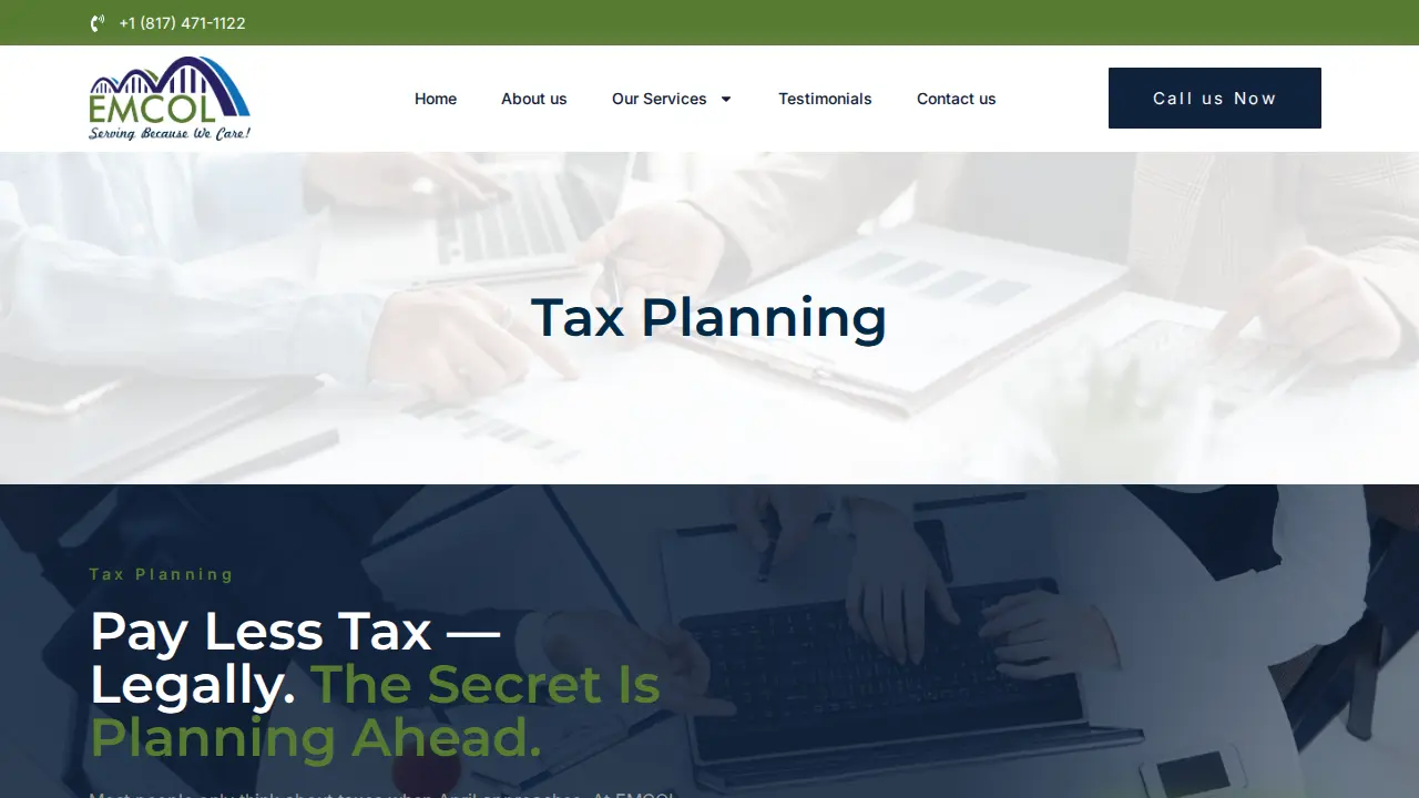 EMCOL Tax & Insurance page