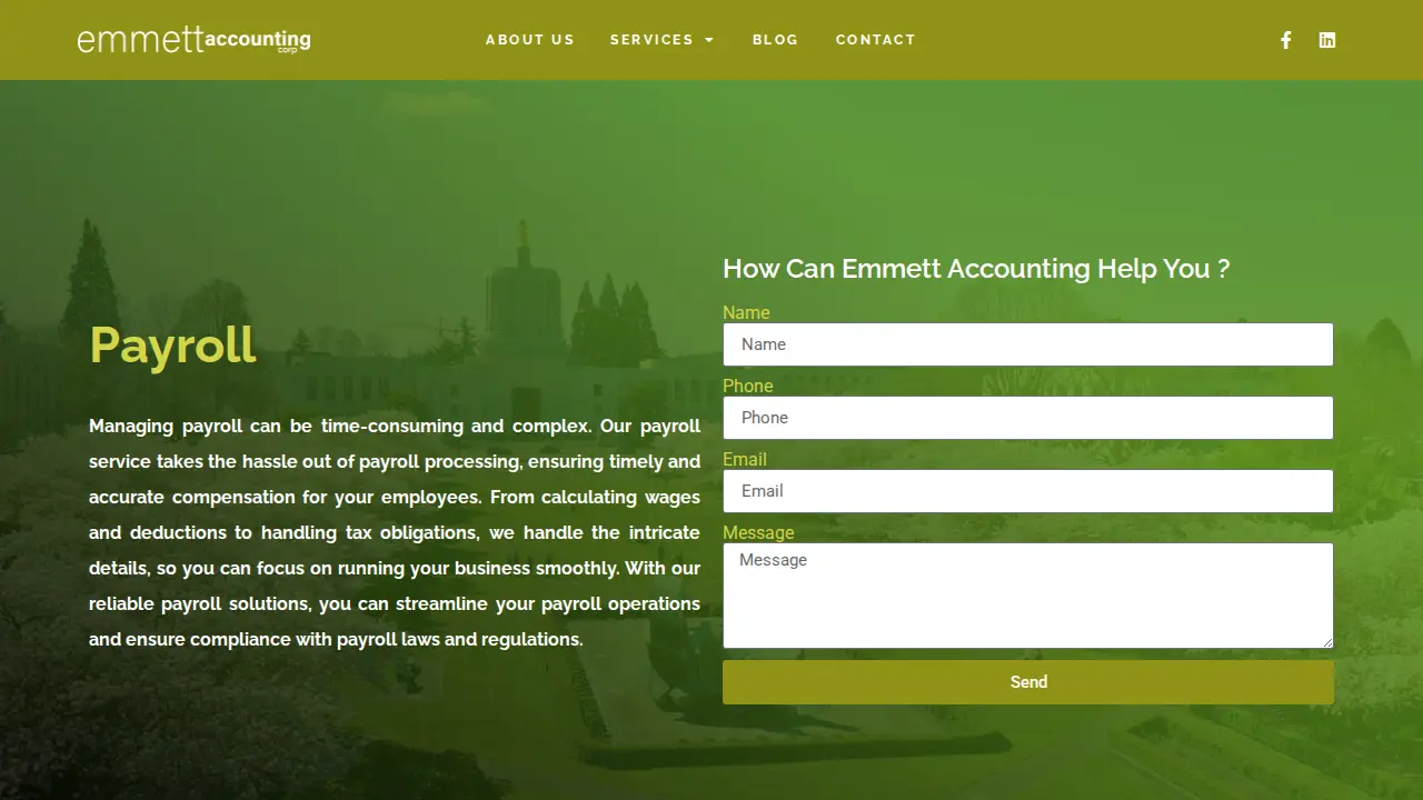 Emmett Accounting Corp page