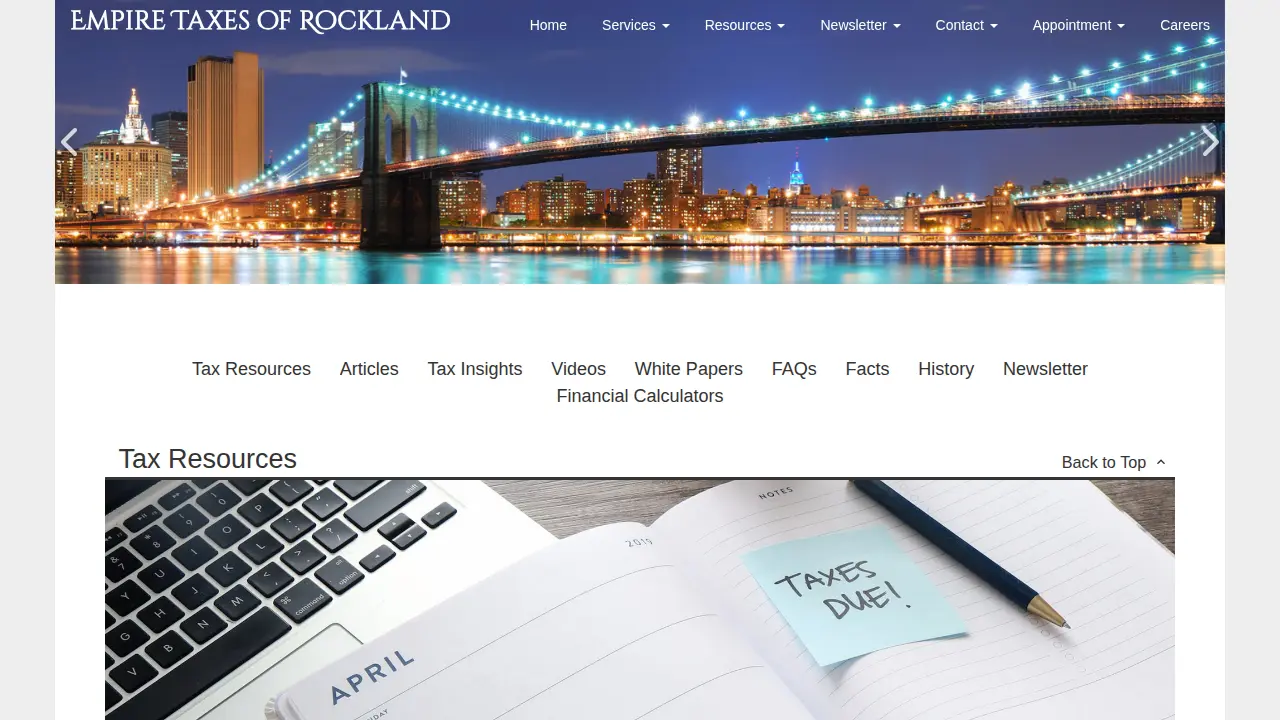 EMPIRE TAXES page