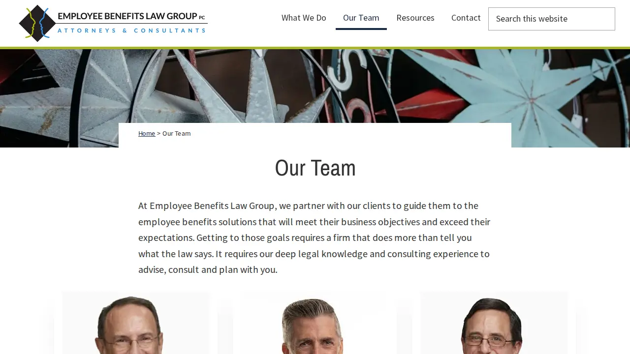 Employee Benefits Law Group page