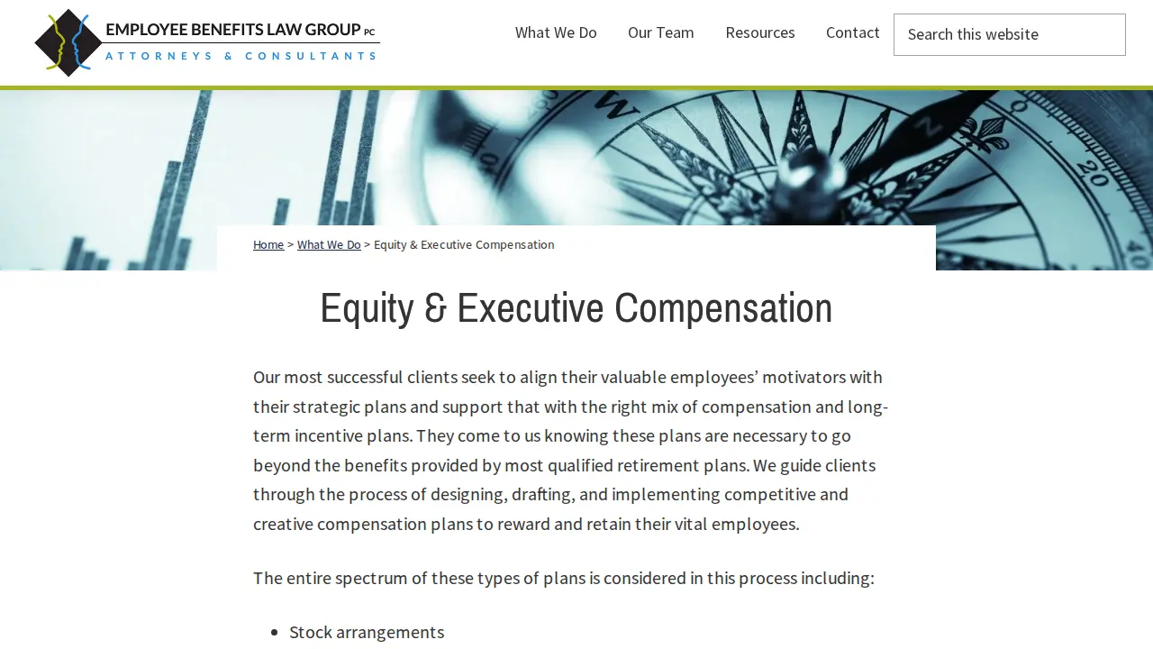 Employee Benefits Law Group page