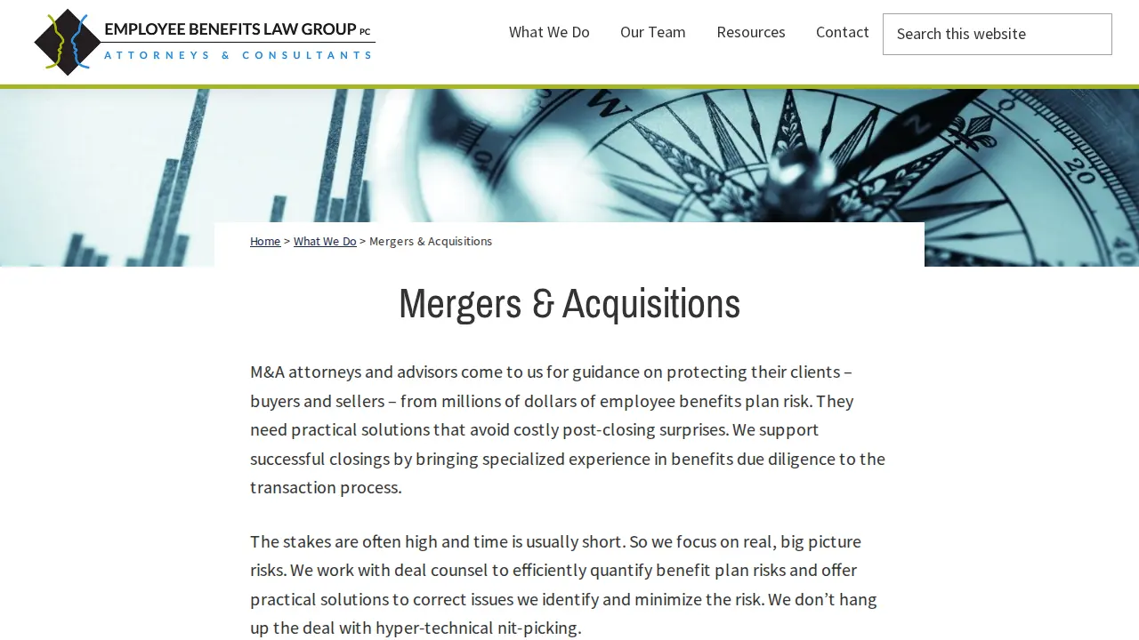 Employee Benefits Law Group page