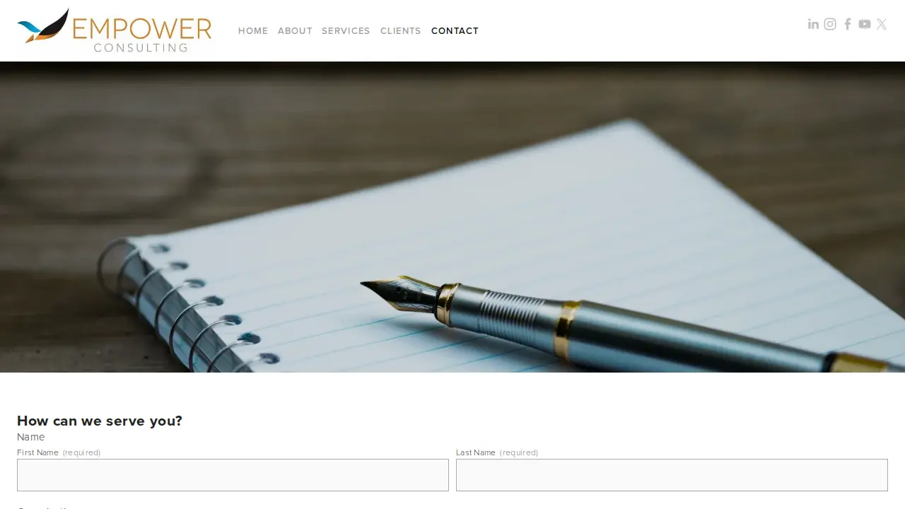 Empower Consulting page